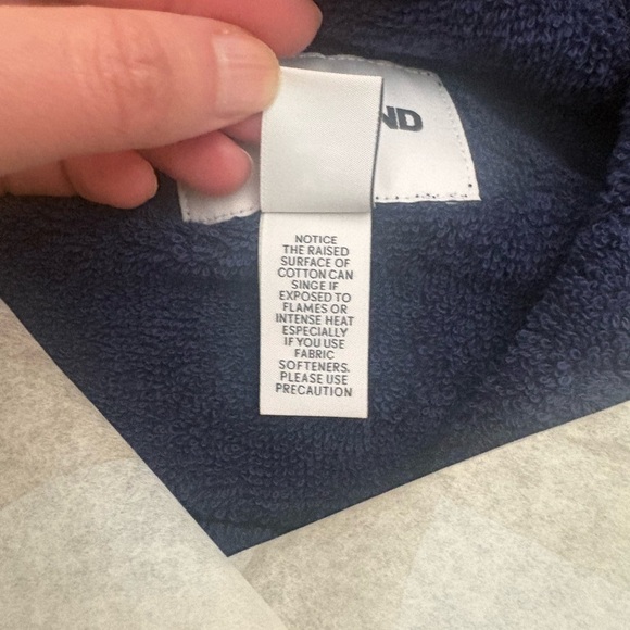 NWT Land’s End Men’s Full Length Turkish Terry Robe 100% cotton Size XL Blue - Picture 6 of 7